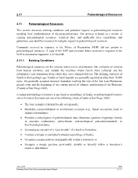 2.11 Paleontological Resources