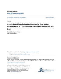 A Ladar-Based Pose Estimation Algorithm for Determining Relative Motion of a Spacecraft for Autonomous Rendezvous and Dock