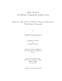 Aldor Generics in Software Component Architectures
