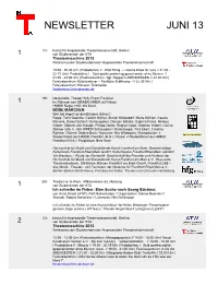 Newsletter Juni 13