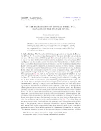 On the Propagation of Tsunami Waves, with Emphasis on the Tsunami of 2004