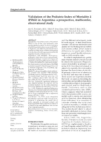 PIM2) in Argentina: a Prospective, Multicenter, Observational Study