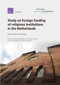 Study on Foreign Funding of Religious Institutions in the Netherlands