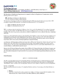 Board of Neighborhood Commissioners Take the Following Action on This Request