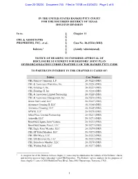 Chapter 11 § CBL & ASSOCIATES § PROPERTIES, INC., Et Al., § Case No