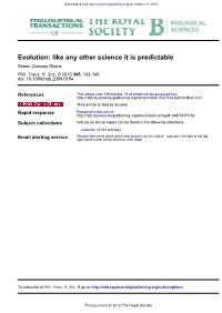 Evolution: Like Any Other Science It Is Predictable