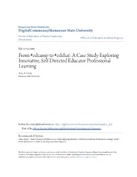 From #Edcamp to #Edchat: a Case Study Exploring Innovative, Self-Directed Educator Professional Learning Amy E