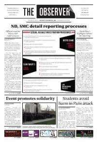 Nd, Smc Detail Reporting Processes Event Promotes Solidarity