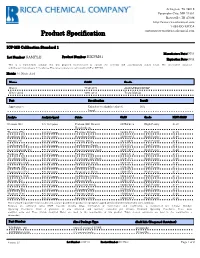 Product Specification Customerservice@Riccachemical.Com