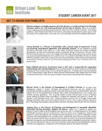 Student Career Event 2017 Get to Know Our Panelists