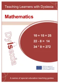 Teaching Mathematics to Students with Dyslexia