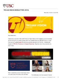 Trojan Vision Newsletter! (05/10)