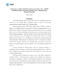 Comments of AT&T Global Network Services France, SAS: ARCEP