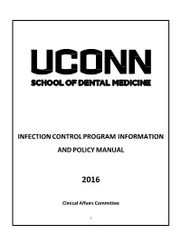 Infection Control Program Information and Policy Manual