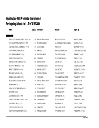 Participating Schools List As of 10/28/2004