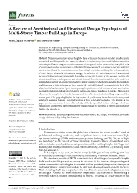 A Review of Architectural and Structural Design Typologies of Multi-Storey Timber Buildings in Europe