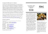 Electron Spin Resonance RS C