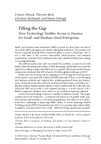 Filling the Gap: How Technology Enables Access to Finance for Small