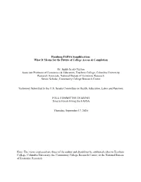 Finishing FAFSA Simplification: What It Means for the Future of College Access & Completion