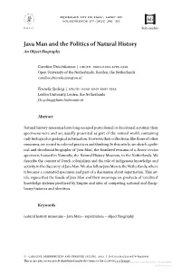 Java Man and the Politics of Natural History an Object Biography