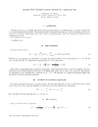 Particle Motion Exterior to a Spherical Star