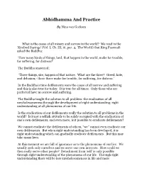 Abhidhamma and Practice