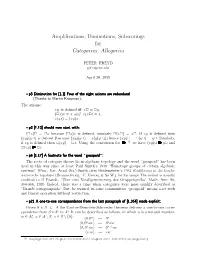 Amplifications, Diminutions, Subscorings for Categories