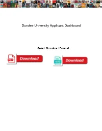 Dundee University Applicant Dashboard