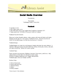 Social Media Overview