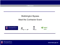 Stubbington Bypass Meet the Contractor Event