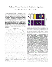 Analysis of Robust Functions for Registration Algorithms