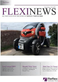 Ford Custom PHEV Renault Twizy Tester Mind Time to Change