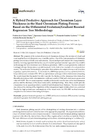 A Hybrid Predictive Approach for Chromium Layer Thickness in The