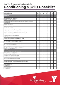 Conditioning & Skills Checklist
