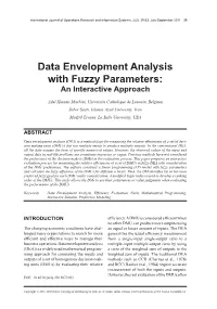 Data Envelopment Analysis with Fuzzy Parameters: an Interactive Approach