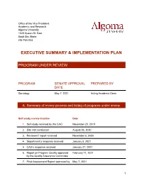 EXECUTIVE SUMMARY SOCI Program May
