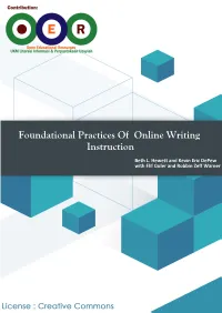 Foundational Practices of Online Writing Instruction Beth L