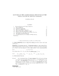 Lectures on the Combinatorial Structure of the Moduli Spaces of Riemann Surfaces