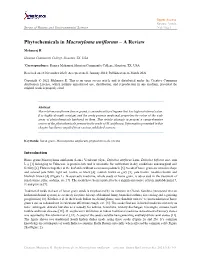 Phytochemicals in Macrotyloma Uniflorum – a Review