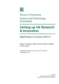 Setting up UK Research & Innovation