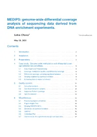 MEDIPS: Genome-Wide Differential Coverage Analysis of Sequencing Data Derived from DNA Enrichment Experiments