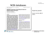 NCBI Databases