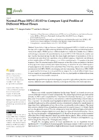 Normal-Phase HPLC-ELSD to Compare Lipid Profiles of Different