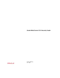 Oracle Minicluster S7-2 Security Guide