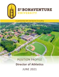 POSITION PROFILE Director of Athletics JUNE 2021