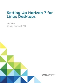 Setting up Horizon 7 for Linux Desktops