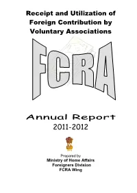 2011-12 Annual Report on Receipt and Utilization of Foreign