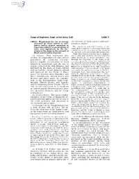 Corps of Engineers, Dept. of the Army, Dod § 208.11