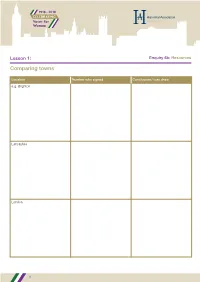 Lesson 1: Enquiry 6B: Resources Comparing Towns