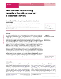 Procalcitonin for Detecting Medullary Thyroid Carcinoma: a Systematic Review
